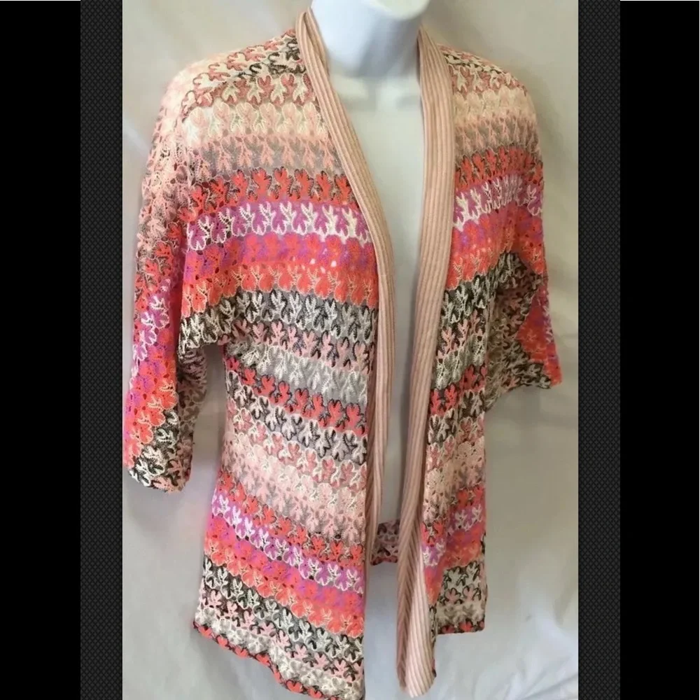 NIC + ZOE Women’s Lacey Open Striped Shawl Collar